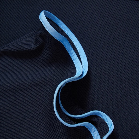 NWT Veronica Beard Baranova Ruffle-Trim Mini Dress in Navy - Picture 5 of 10